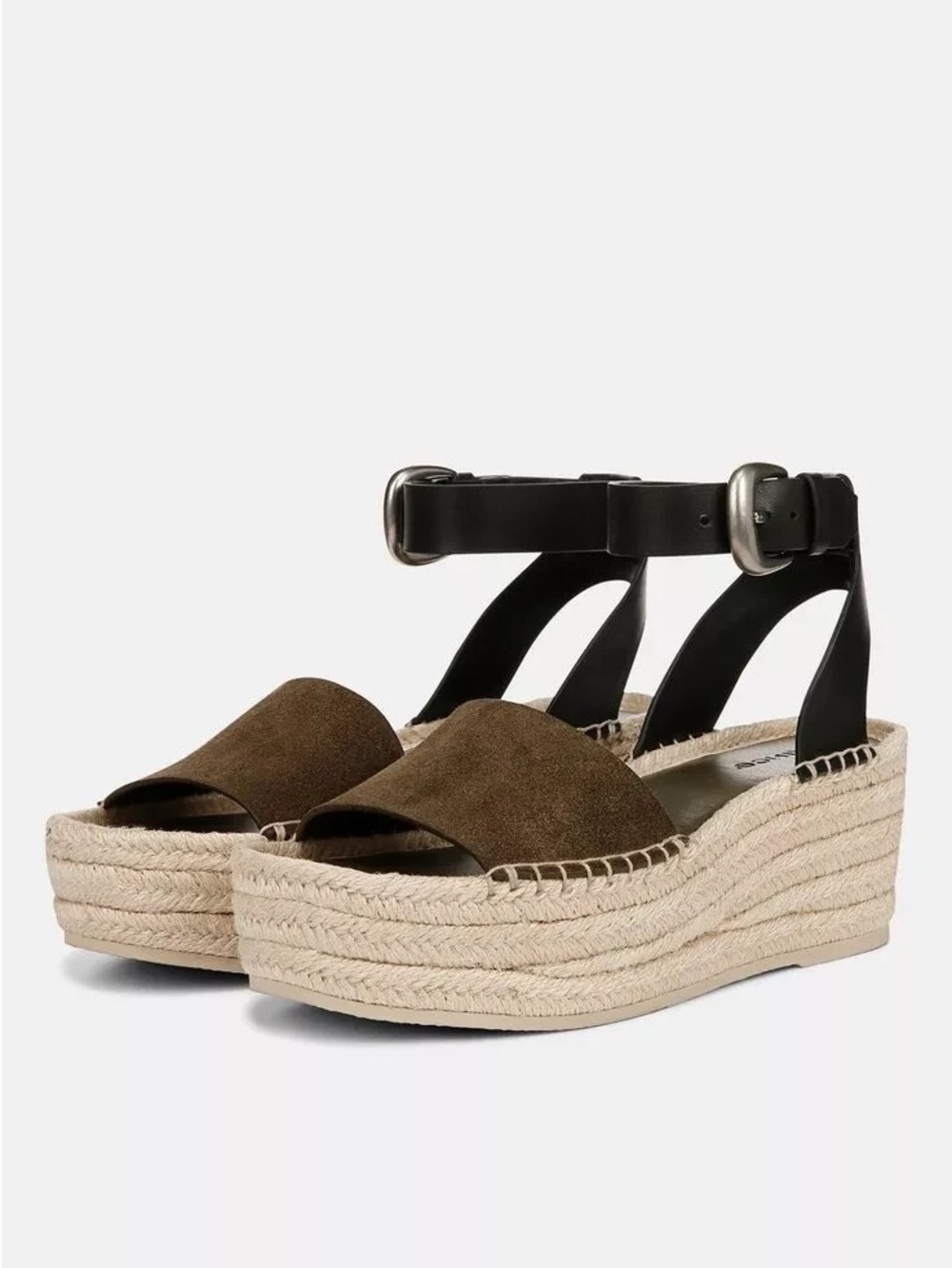 Vince Belisa Ankle Strap Espadrille Platform Wedge Sandal Size 9.5